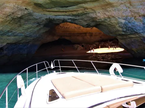 Benagil Cave Luxury Cruise Vale do Lobo - Vilamoura Largest Yacht  for Charter